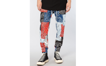 Elwood PATCHWORK PAISLEY STRETCH TWILL JOGGER
